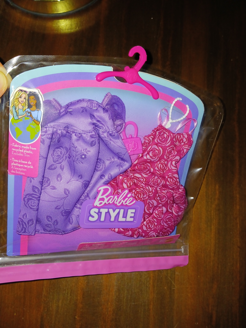 Barbie Style Fashion Pack - Purple & Pink Dresses For Barbie Dolls